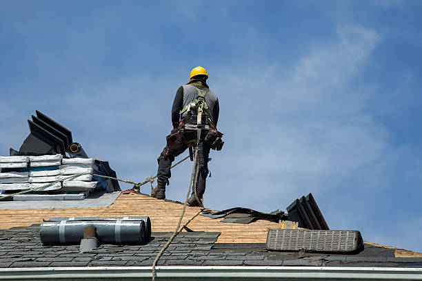 Professional Roof Replacement technician working in Burnham, PA
